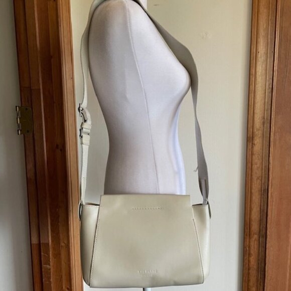 EVERLANE Mini Form Adjustable Canvas Strap Crossbody Bag Bone - Picture 3 of 15
